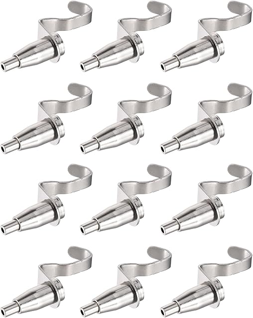 sourcing map Picture Hanging Wire Hook, 12pcs 11mm Open Adjustable Copper Hooks for Home Picture Art Gallery Picture Display Kit