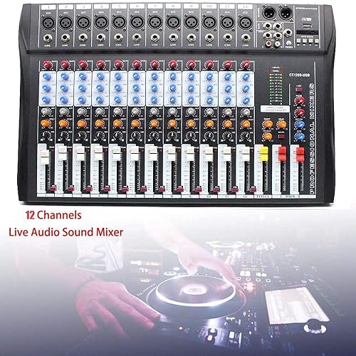 Miniatura 2 de Bluetooth Studio Audio Mixer Live Sound Mixer Consola de mezcla de sonido en vivo, interfaz del sistema de escritorio con unidad USB para PC entrada