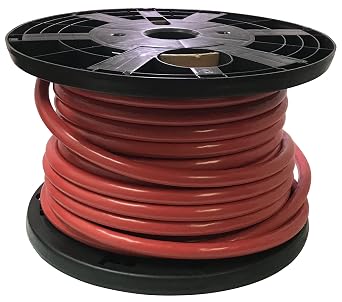 Automotive Battery Cable Red 2 AWG Gauge Positive Wire - 100 FT - Made in USA