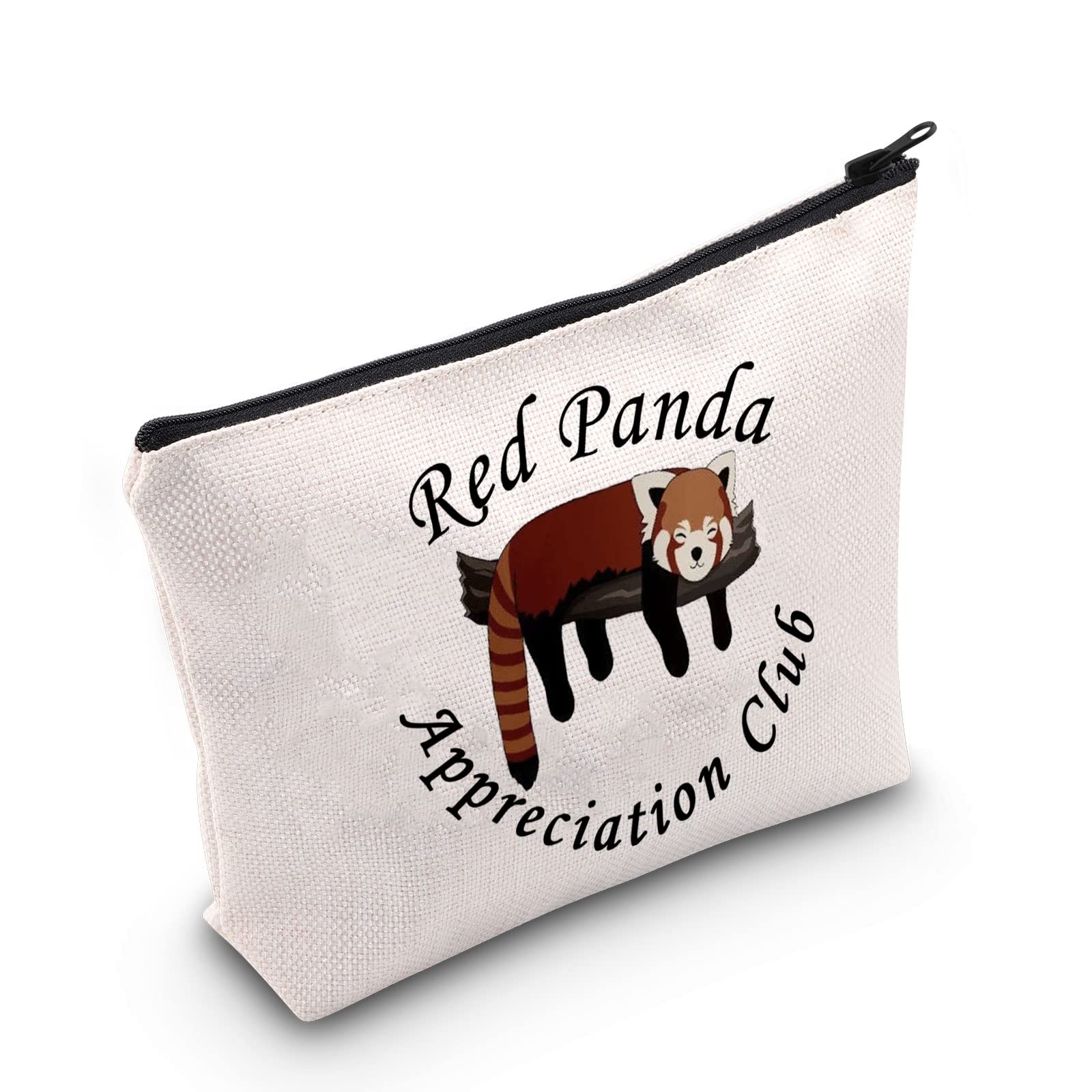 FUNYSO Red Panda Lover Gift Animal Lover Gift Red Panda Appreciation Club Cosmetic Bag Panda Bear Gift, Off White, big, Red Panda Appreciation UK