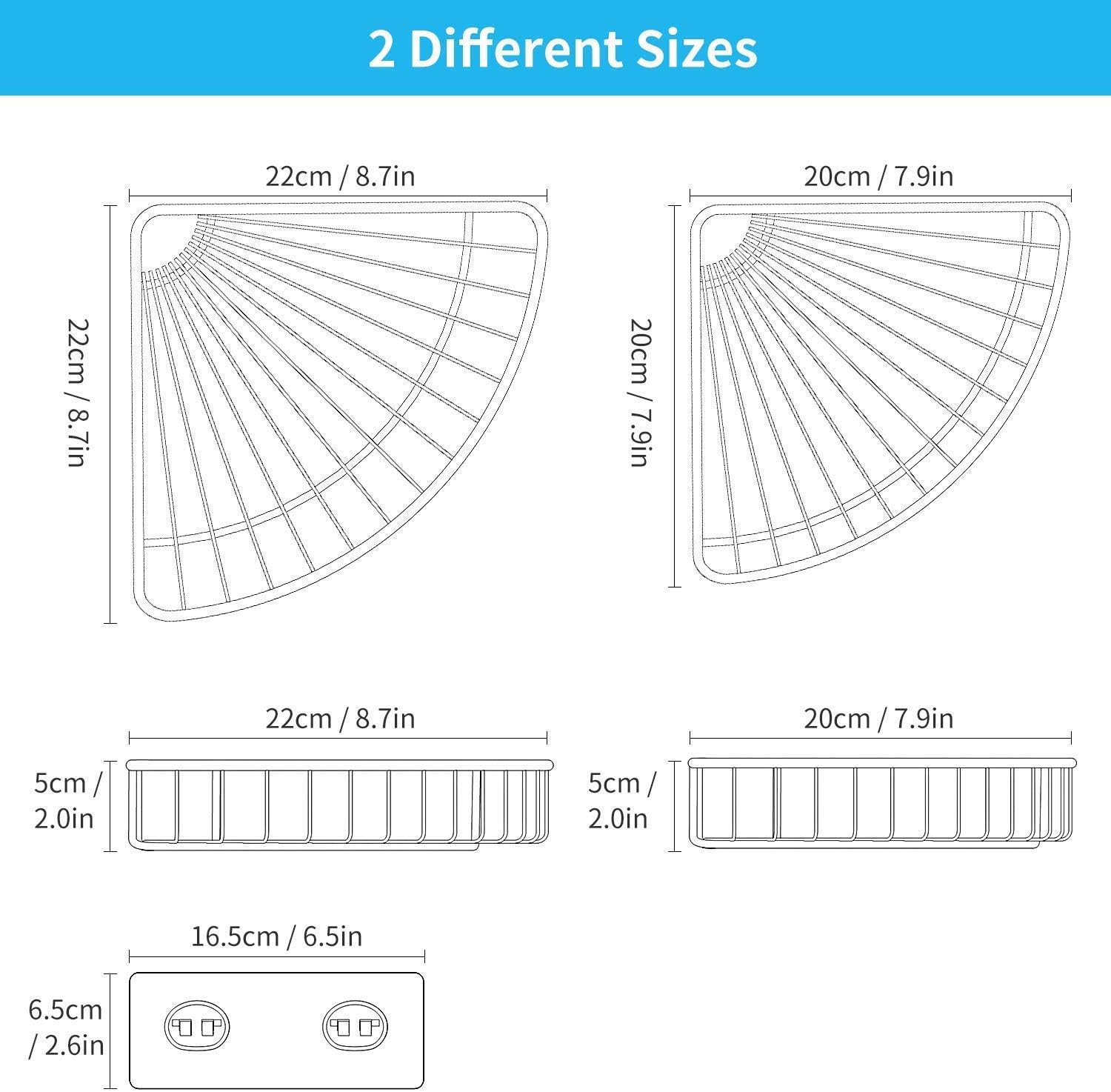 SMARTAKE 2-Pack Corner Shower Caddies with SMARTAKE Standing Paper Towel Holder, Storage Organizer for Countertop Dining Table, Toilet, Dorm and Kitchen