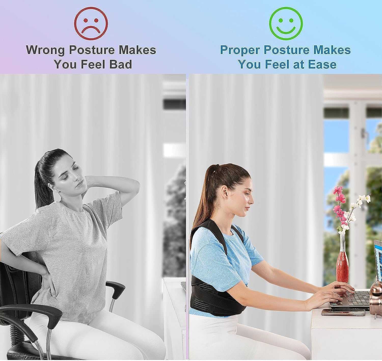 DOLTAS Posture Corrector for Men & Women – Adjustable Back Brace with Lumbar Support, Shoulder Support & Waist Belt for Pain Relief & Better Posture - Image 7 thumbnail