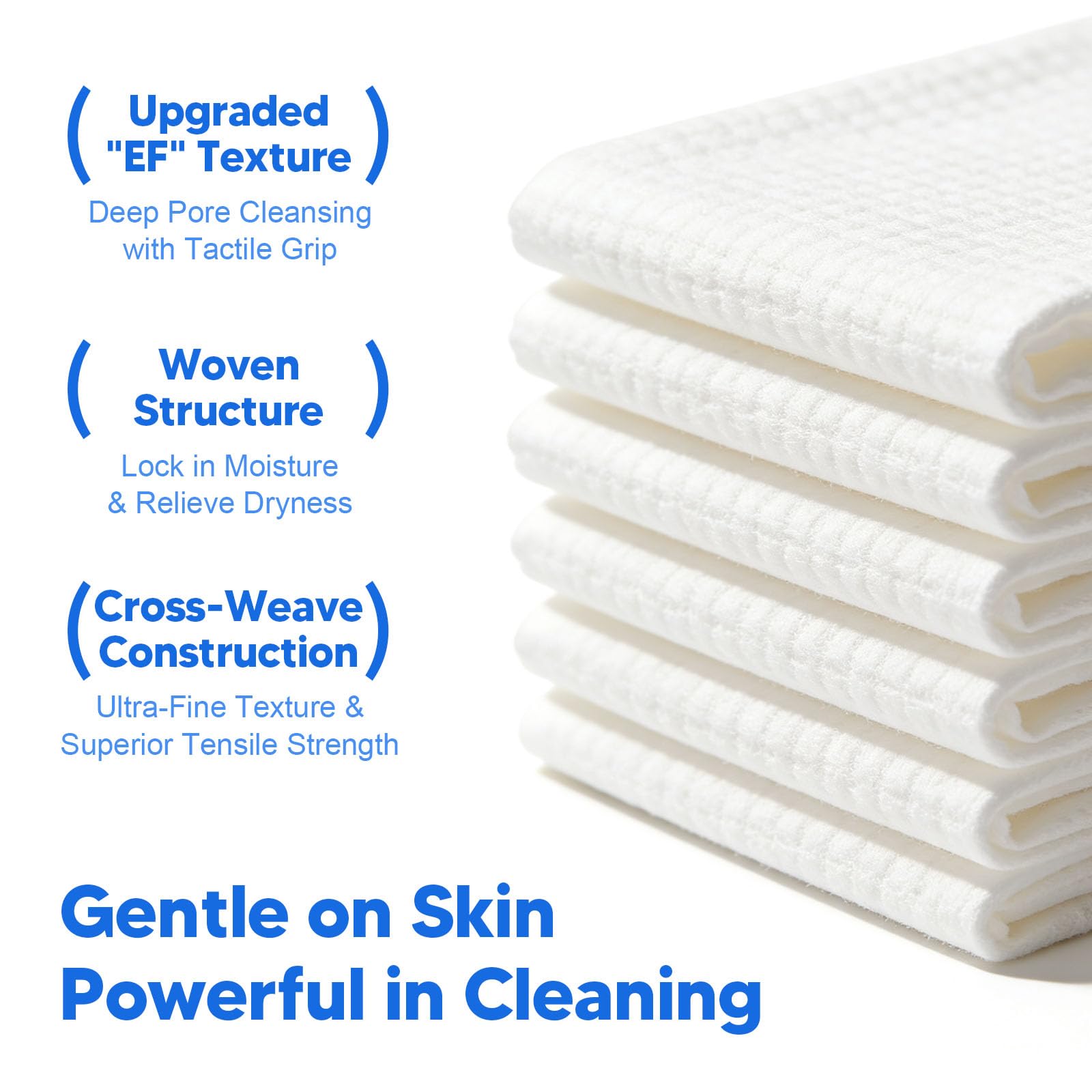 KODAMO Toallas desechables para la cara, paquete de 2 (100 unidades) – Paños desmaquillantes biodegradables ultra suaves y gruesos – Paños de limpieza facial sin pelusa en caja de papel