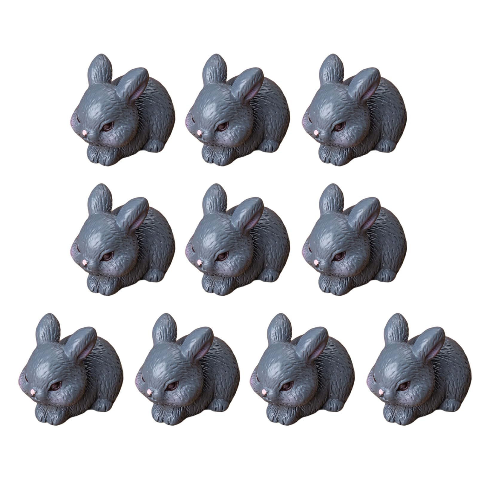 Tsophreniq Easter Animal Figurines Set of 10 Miniature Animal Statues for Creative Decorations and Potted Plant Easter Decoration