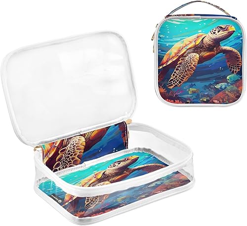 Miniatura 3 de Sea Turtle Ocean Clear Toiletry Bag for Traveling,2 Pack Makeup Cosmetic Bag with Zipper,Travel Bag for Toiletries,Travel Essentials 21215064