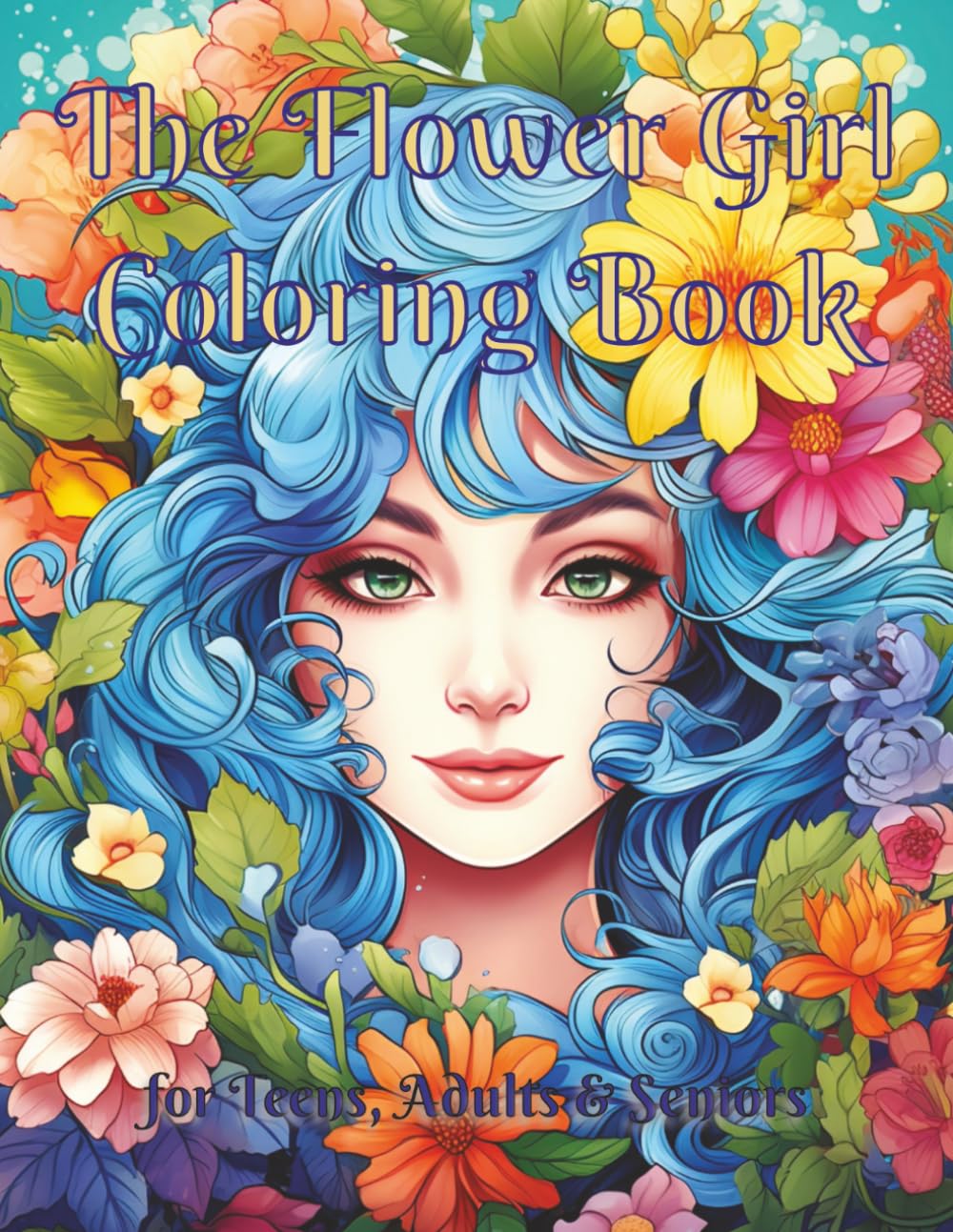 The Flower Girl Coloring Book: 100 Intricate Unique Portraits for Stress Relief and Relaxation
