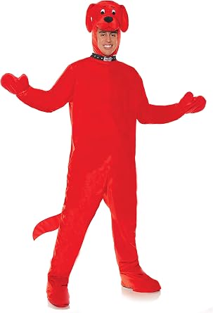 UNDERWRAPS Adult Officially Licensed Clifford the Big Red Dog Jumpsuit Adult Sized Costumes, Red, One Size US