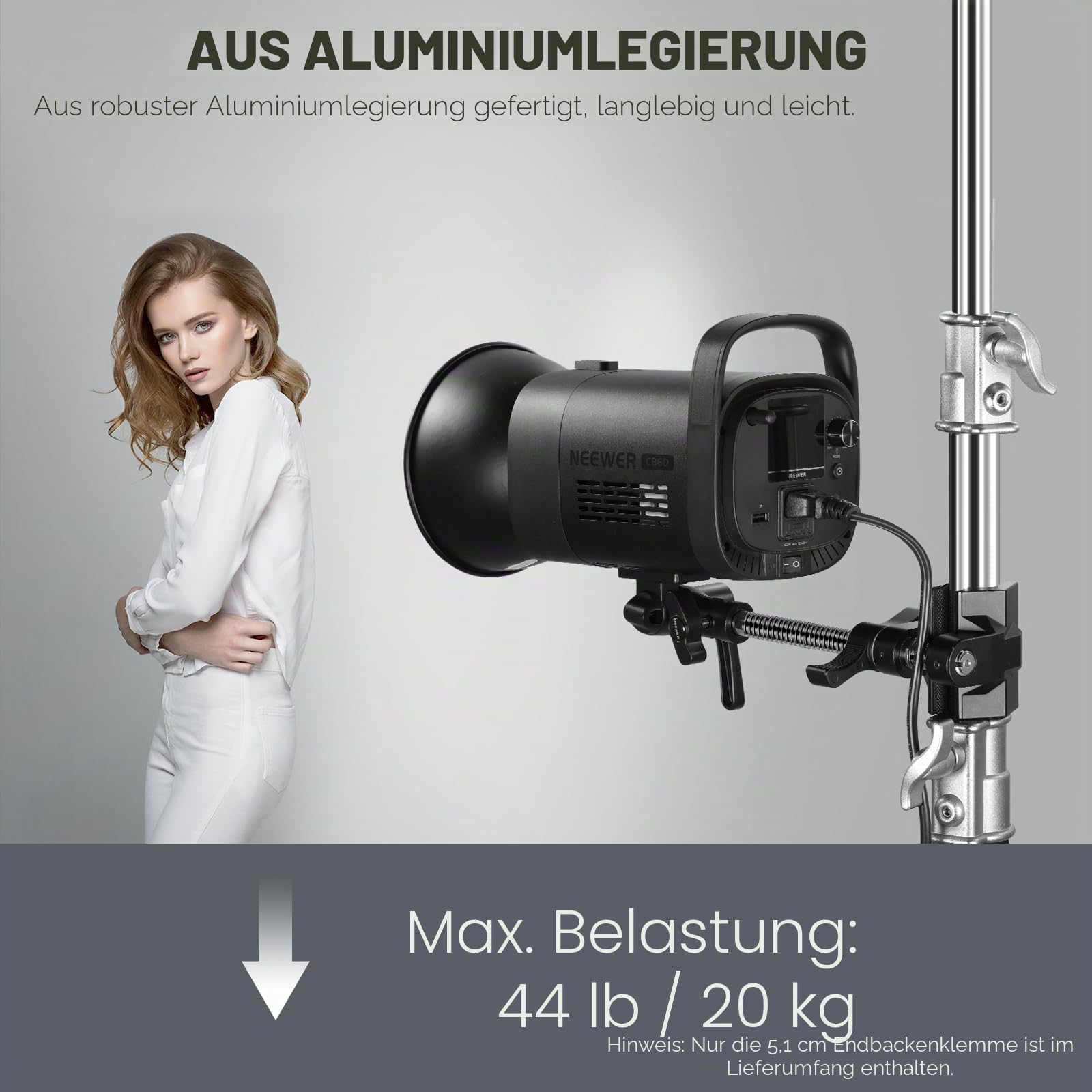 Neewer 6" Endbacken Schraubstockgriff mit 5/8" Bolzen – Bild 6