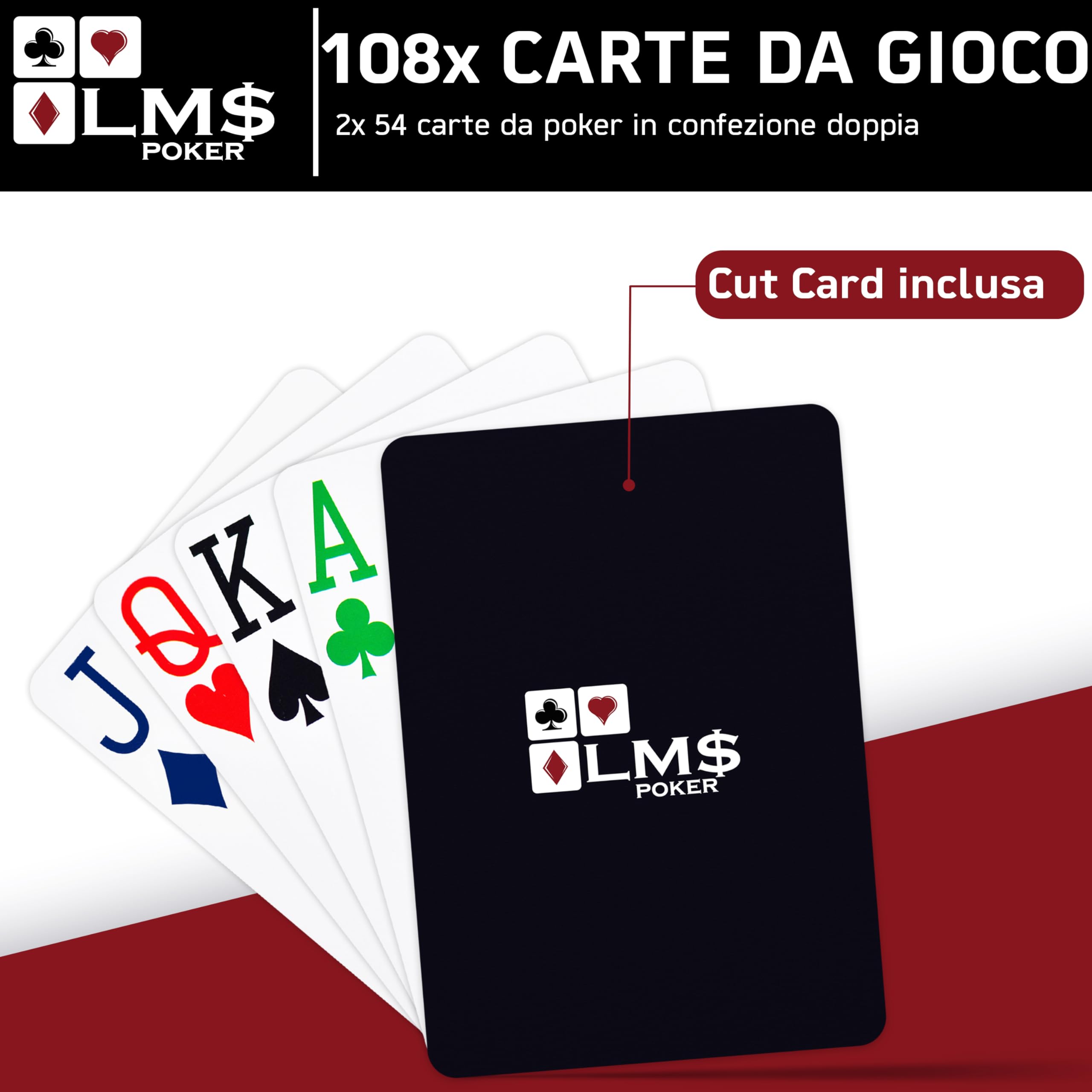 SLOWPLAY Set di carte da gioco in 100% plastica, 2 mazzi (viola e oro