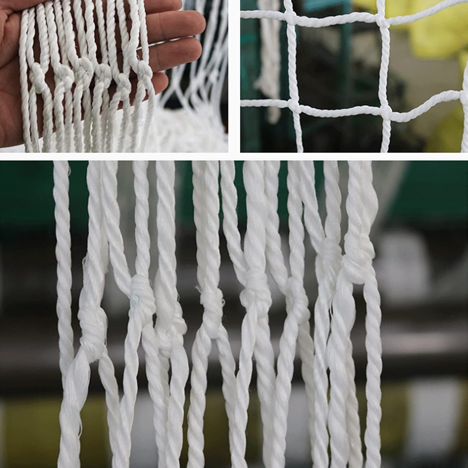 Net Protection Fence,White Nylon Rope Safe Stair Balcony Banister Soft Wear-Resistant Decoration(3x6m(9.8x19.7ft))