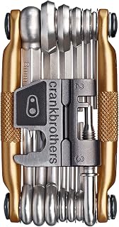 Crankbrothers M19 Gold Multi-Tool: 19 Functions, 8-12 Speed Chain Tool, Lifetime Warranty for MTB Repairs