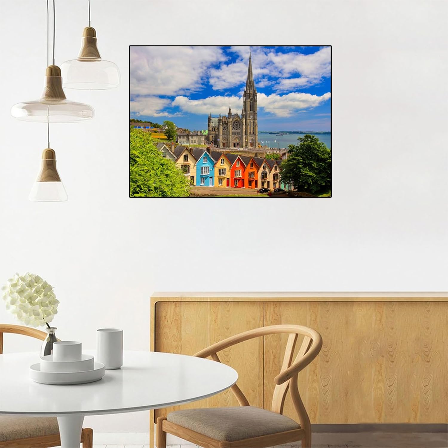 St Coleman Cathedral Cobh Cityscape Landmark Ireland Full Drill DIY 5D Diamond Painting by Number Unique Kits Home Wall Decor Crystal 12x16 Inch