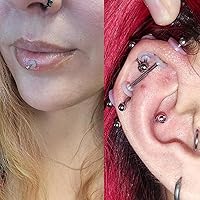 Vista 6 de MODRSA Almohadillas de disco transparente sin tirones de plástico para piercing Bump, discos de silicona, disco de perforación de silicona