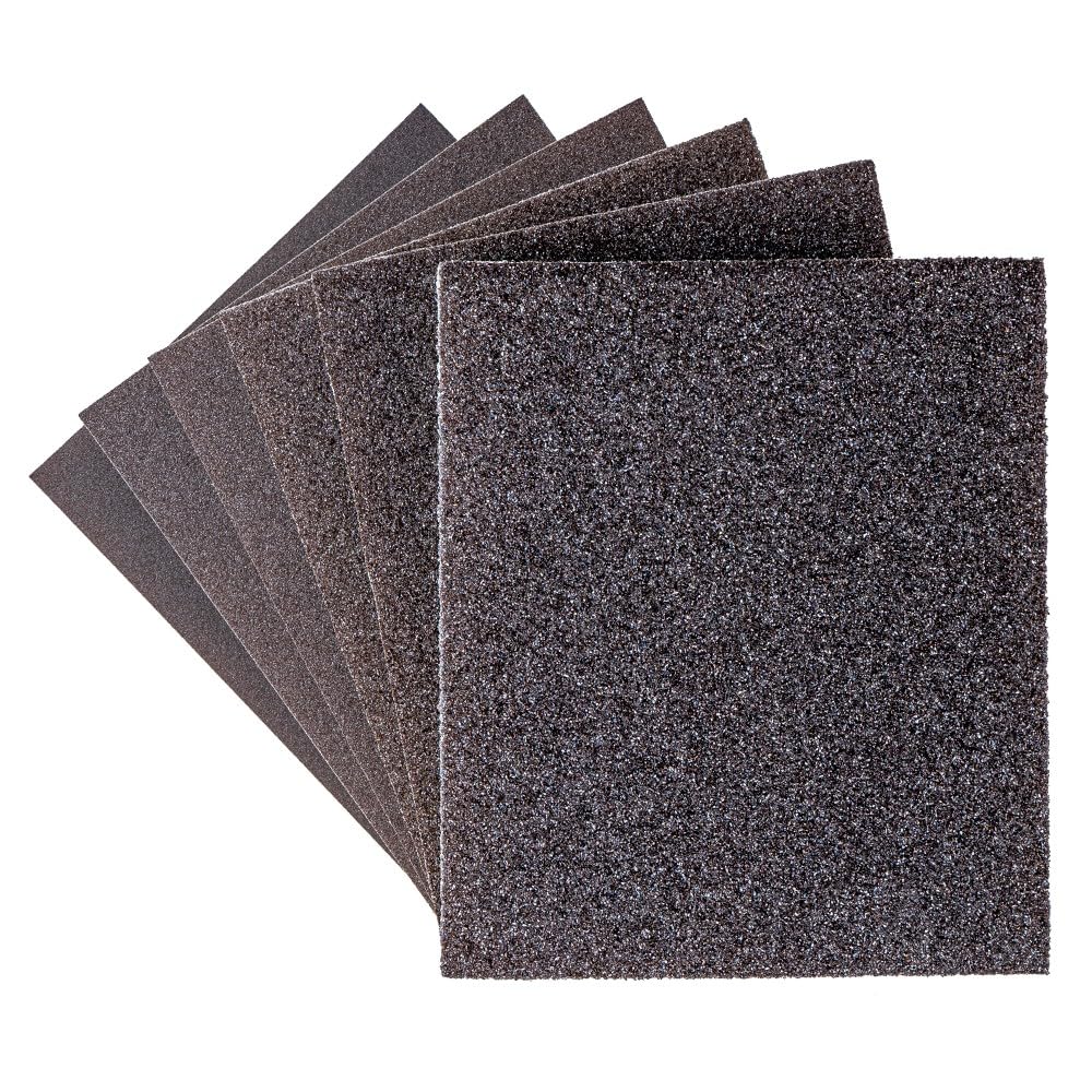 Ideen mit Herz Spugne abrasive, confezione da 6 pezzi, 10 cm x 12 cm x 1,3 cm, varie grane, morbidi cuscinetti abrasivi, flessibili