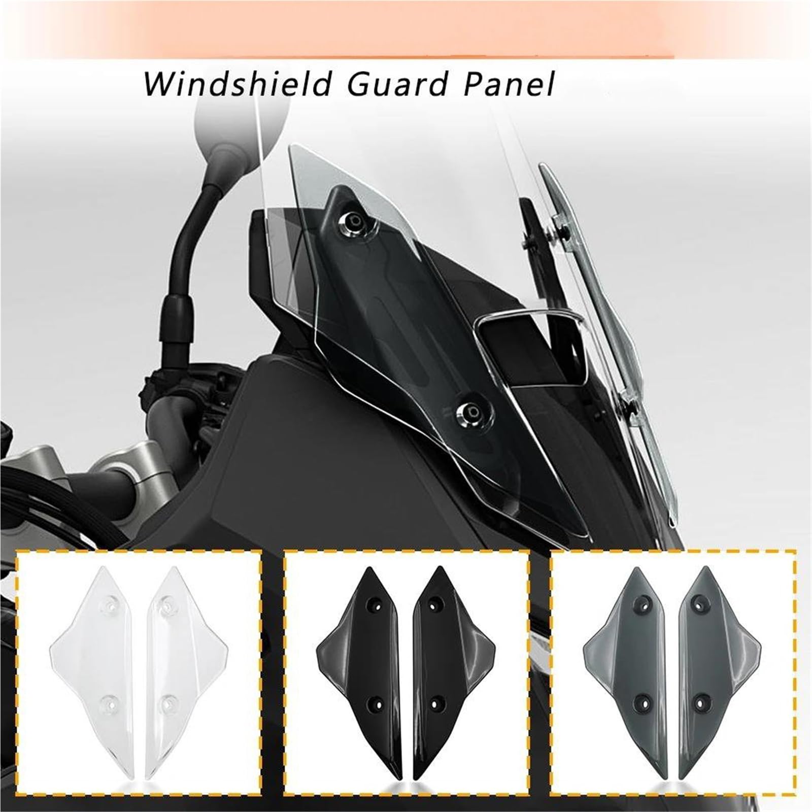 Panneau Protection Pare Brise Moto Déflecteurs D'aile Latérale pour XL750 pour Transalp pour E-Clutch 2026(Noir)