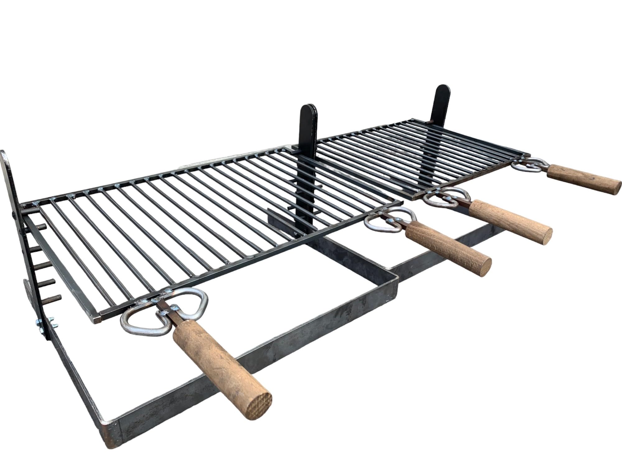 GRIGLIA BISTECCHIERA PER BARBECUE IN FERRO GRATICOLA PESANTE 100x40 CM REGOLABILE IN ALTEZZA