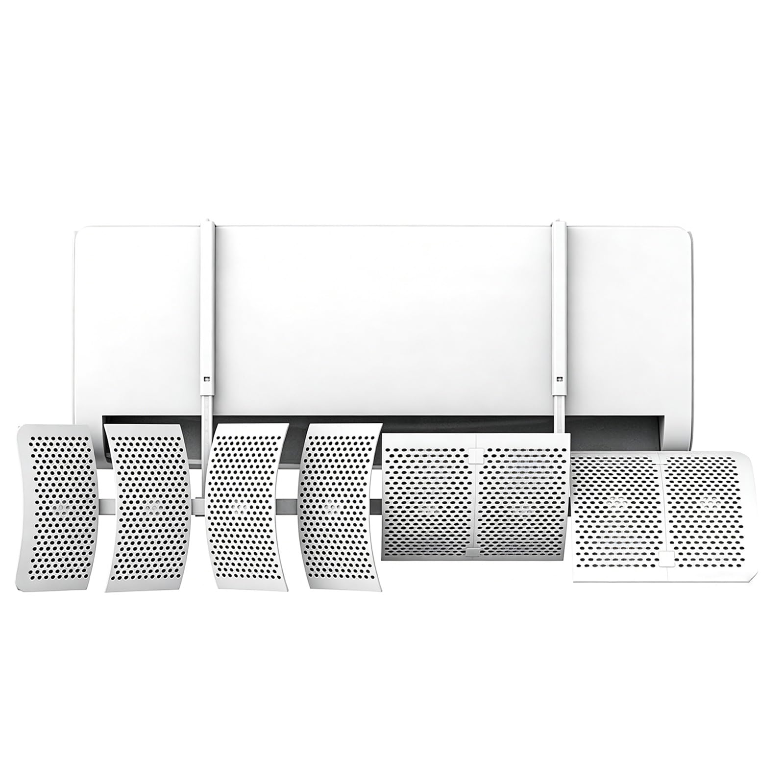 Air Conditioner Deflector 8-Blade Adjustable Baffle, Anti Direct Blowing Wind Vent for Split AC Wall Mounted Indoor Unit