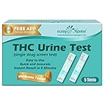 EasyHome THC Drug Test Kit [5 Pack] - Marijuana Urine Drug Tests, Home Use Weed Detox 50ng/ml Cutoff Level Testing Kits, Single Panel THC Screening for Urine, EDTH-114
