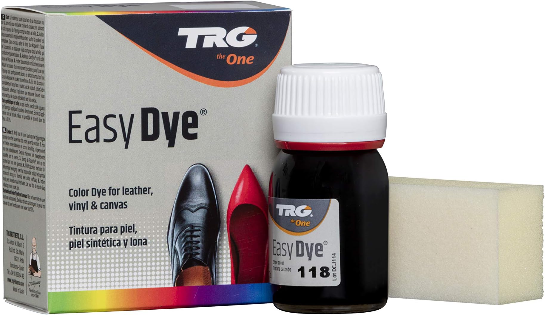 Easy Dye for Leather and Canvas Shoes and Accessories (118 - Black)