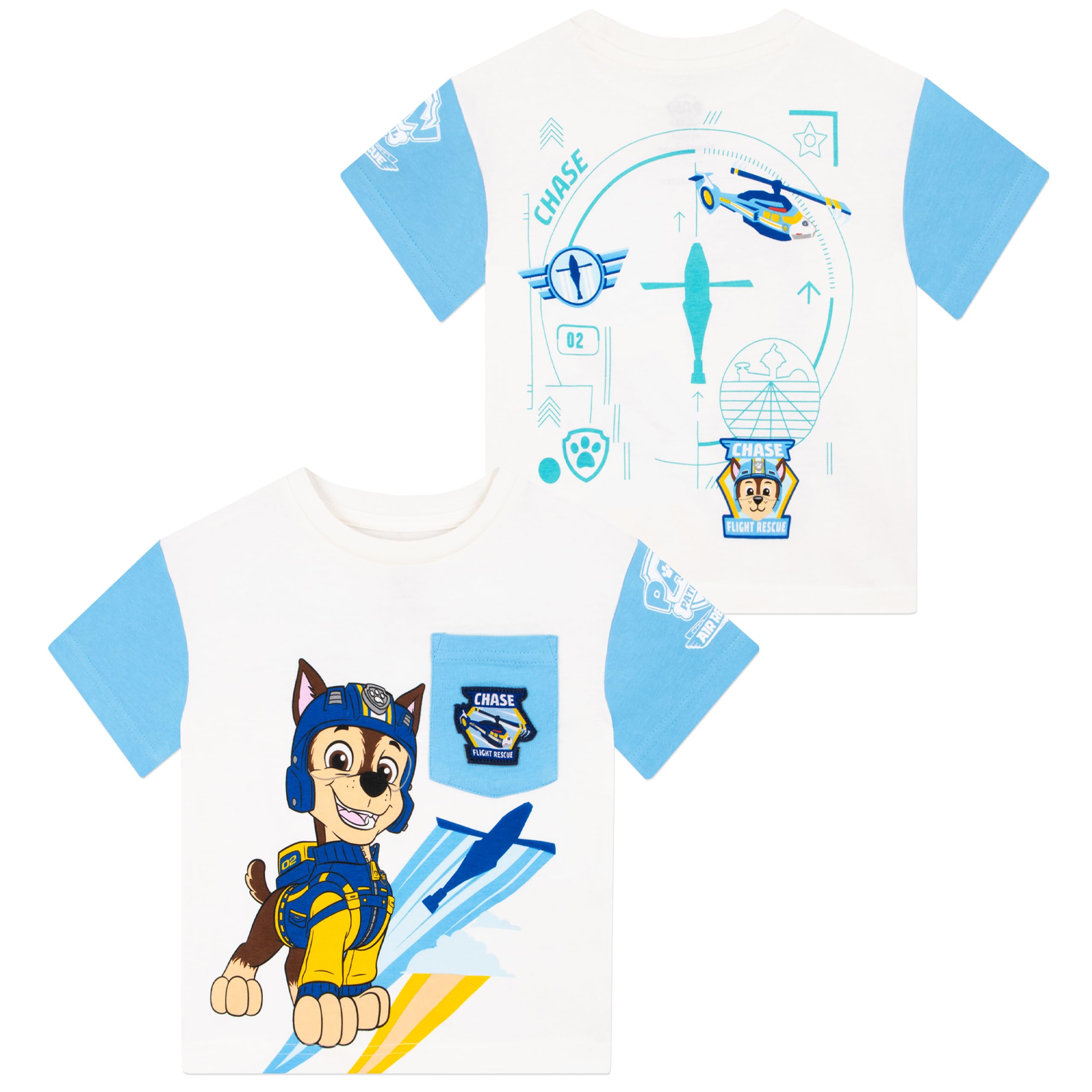 Paw Patrol Abbigliamento Bambino Maglietta Ragazzo Chase | Pantaloncini Ragazzo Chase | Set T Shirt Bambino Cotone