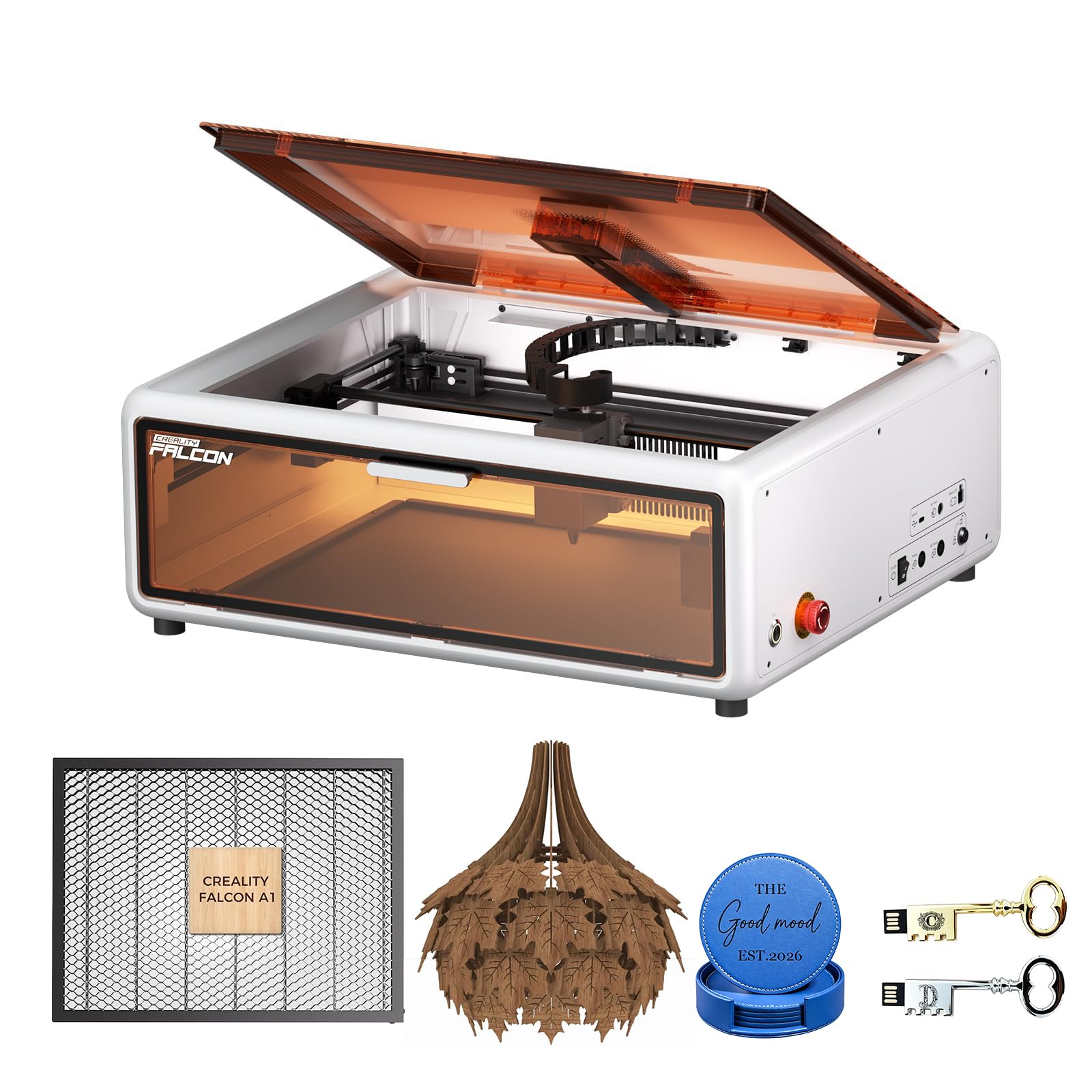 Creality Falcon A1 Macchina per incisione laser 10 W con piano a nido d'ape