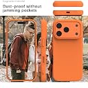 YATWIN Silicone Case for iPhone 17 Pro Max, Soft-Touch, Shockproof, DustProof, Antiskid Phone Cover for Apple iPhone 17 Pro Max - Orange gallery image