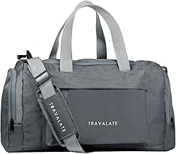 TRAVALATE Travel Duffle Luggage Bag Organizer | Multi Pocket Ultra-Light| Polyester 45 Lt| Men and Women | 21 X 09 X 11 Inch - Grey