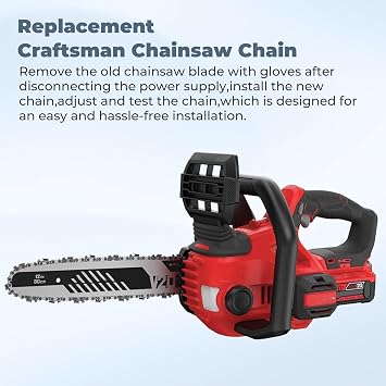 CMZCSC12 12 inch Chainsaw Chain Replacement for Craftsman V20 Chainsaw