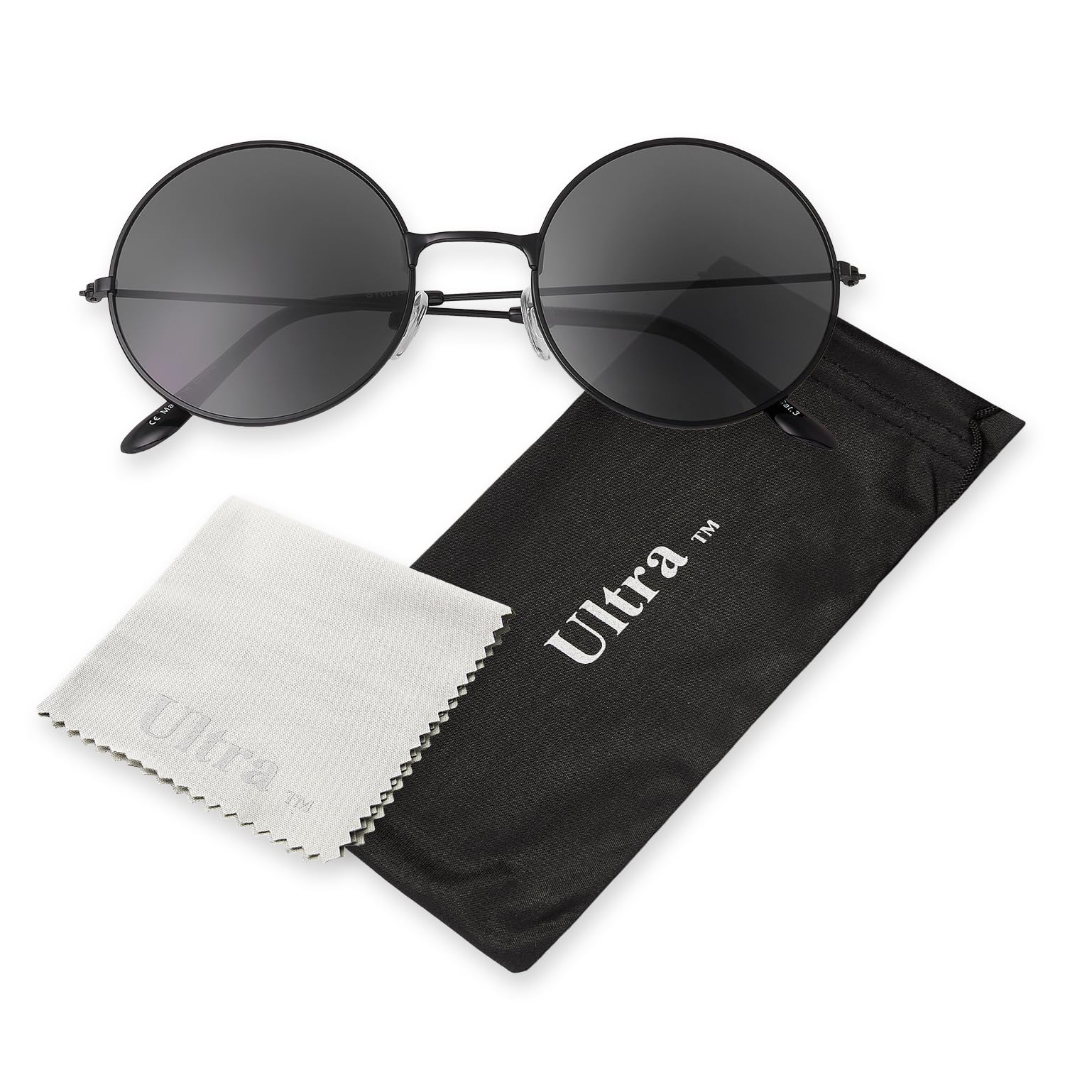 Black Lens John Lennon Style Round Sunglasses Retro Adults Mens Womens Glasses