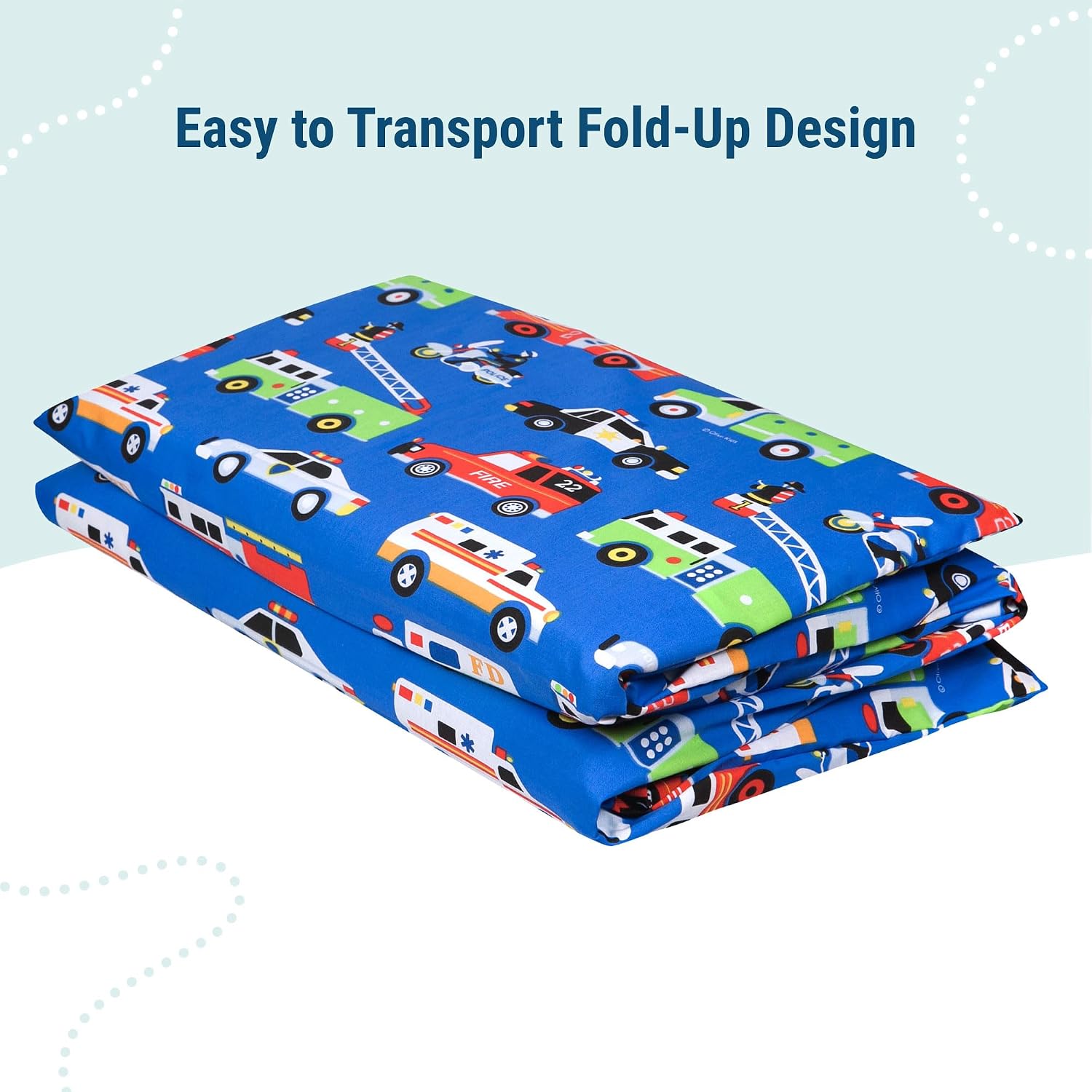 Wildkin Kids Cotton Nap Mat Cover for Boys – Soft Replacement Cover with Sewn-in Flap, Fits 1.5" Vinyl Sleep Mats, Machine Washable, Daycare & Preschool, Ages 2–6 – Heroes