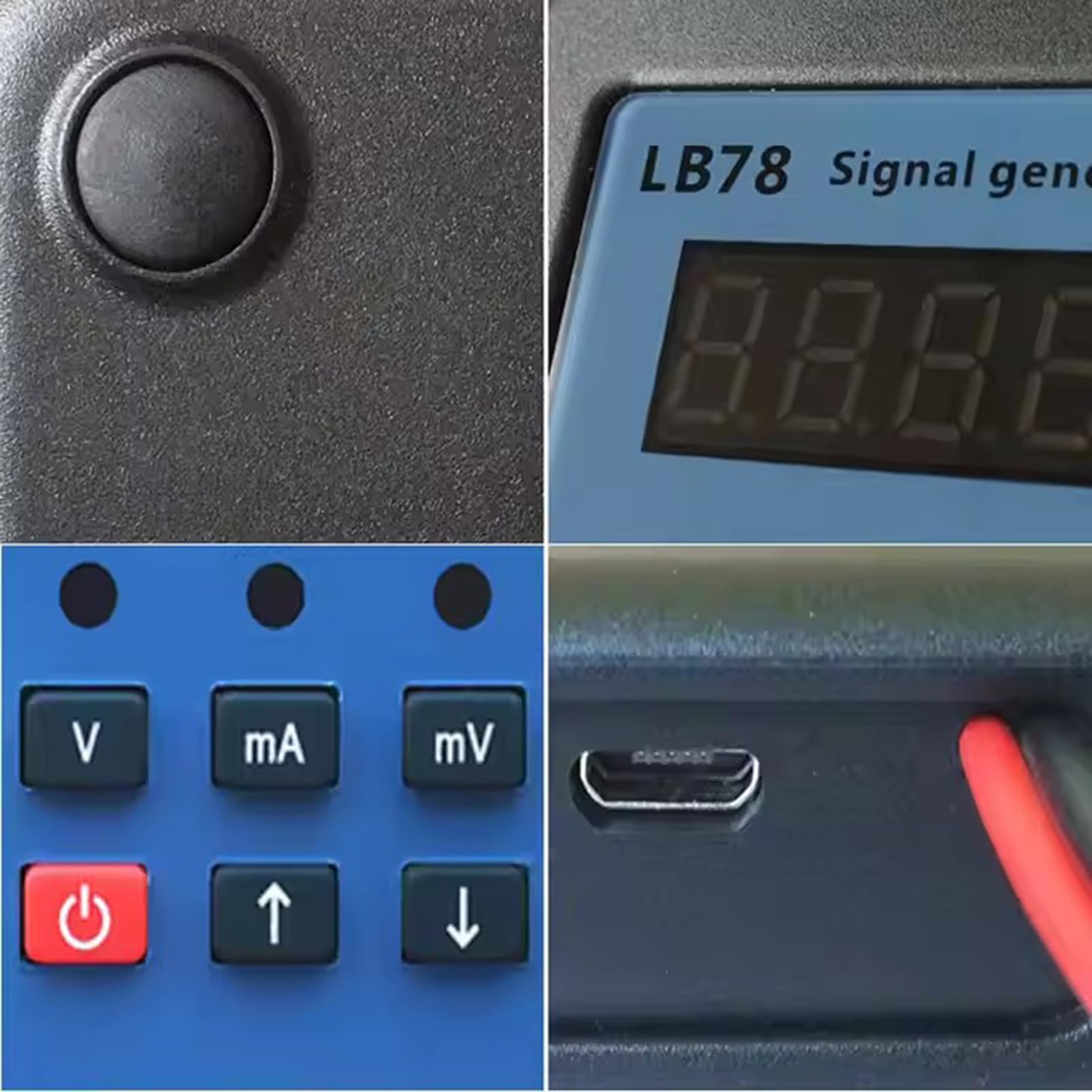 LB78 4-20mA /0-10V/mV Generator sygnału napięcia prądu Kalibrator procesu źródła sygnału Tester sygnału z wyświetlaczem LCD