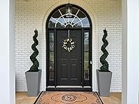 Vista 4 de Juego de 2 plantas de boj artificiales para exteriores de 36 pulgadas para decoración de porche