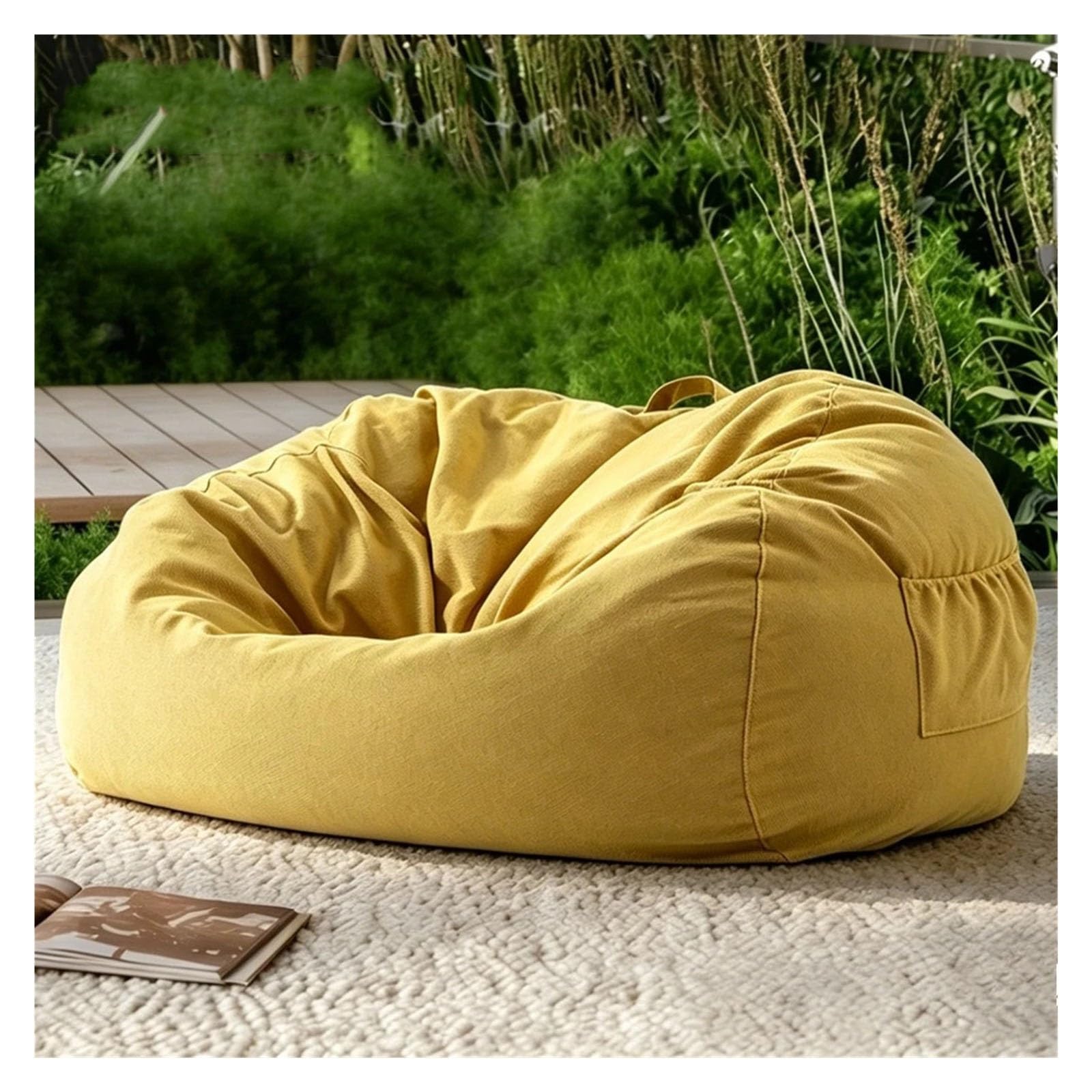 Duży zewnętrzny worek fasoli na basen w ogrodzie(100cm-green)