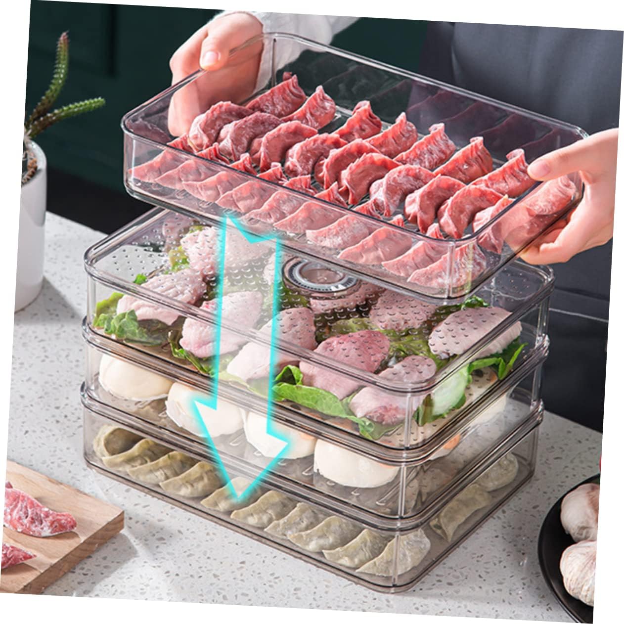 Home Refrigerator Storage Container Fridge Food Container Fruit Food Holder