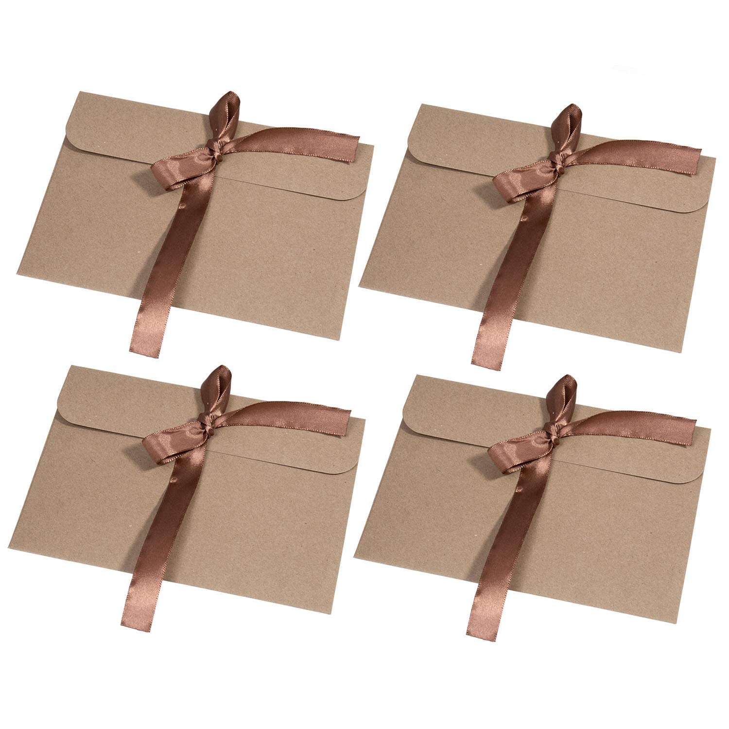 Mooklin 30 piezas Vintage Kraft Cinta Sobres, Regalo Sobres de Tarjeta de Boda Fiesta Oficina (Tamaño:17.2 x 12.5 cm) - Cinta Marrón