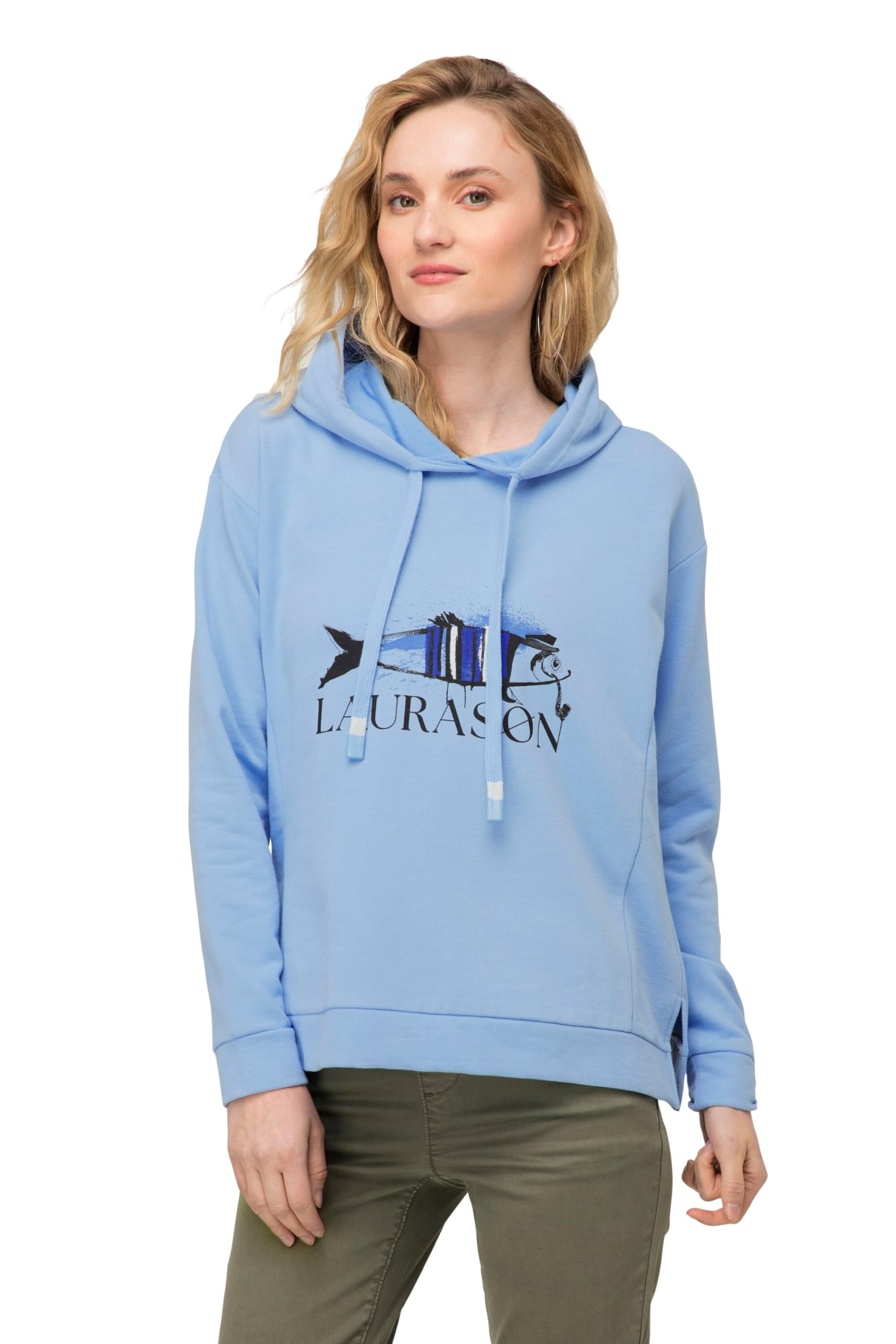 Laurasøn Hoodie, Fisch Motiv, Kapuze, Langarm 819473