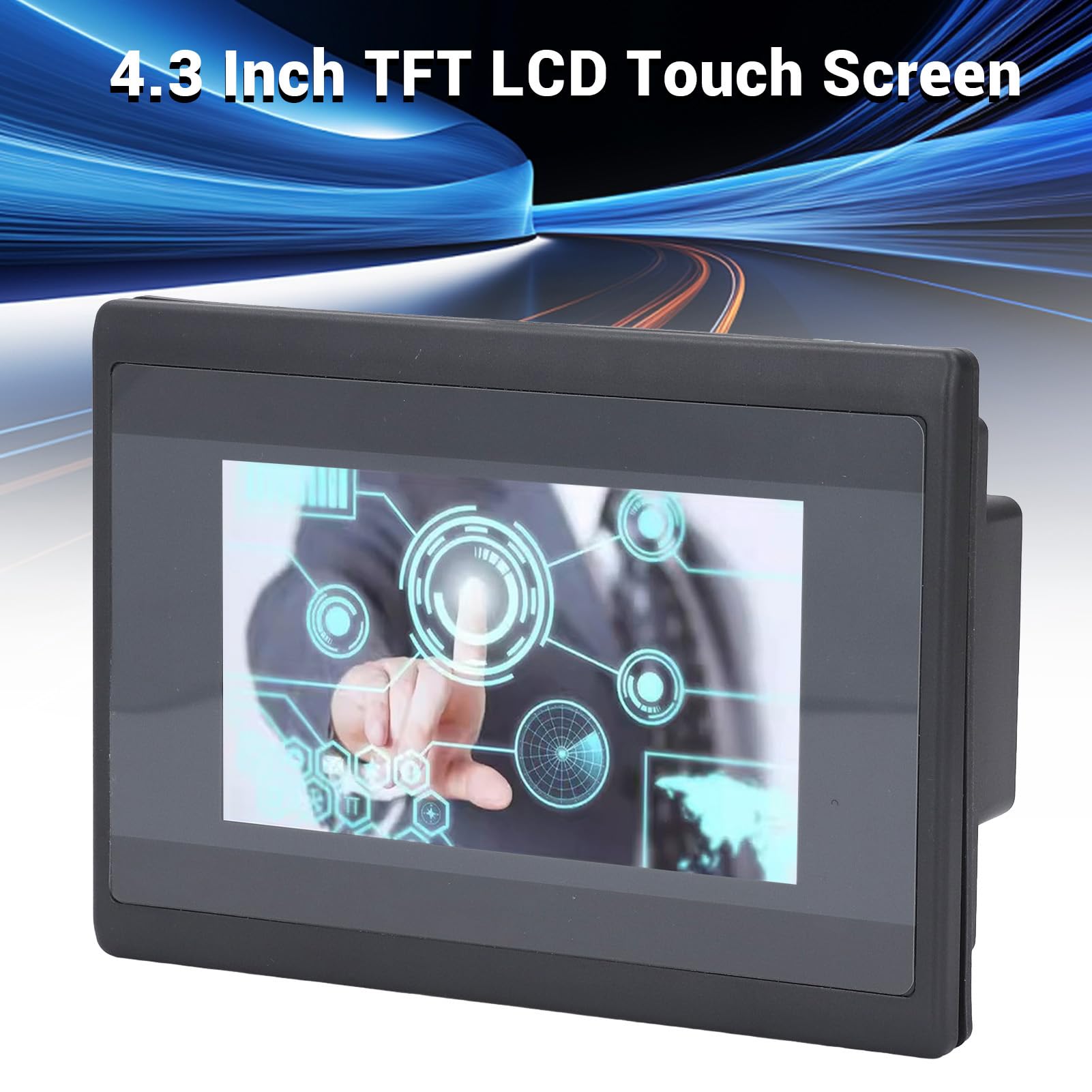 Pantalla Táctil PLC 4.3 Pulgadas TFT LCD HMI con CPU ARM9 600MHz para Controladores Inteligentes y Sistemas Industriales