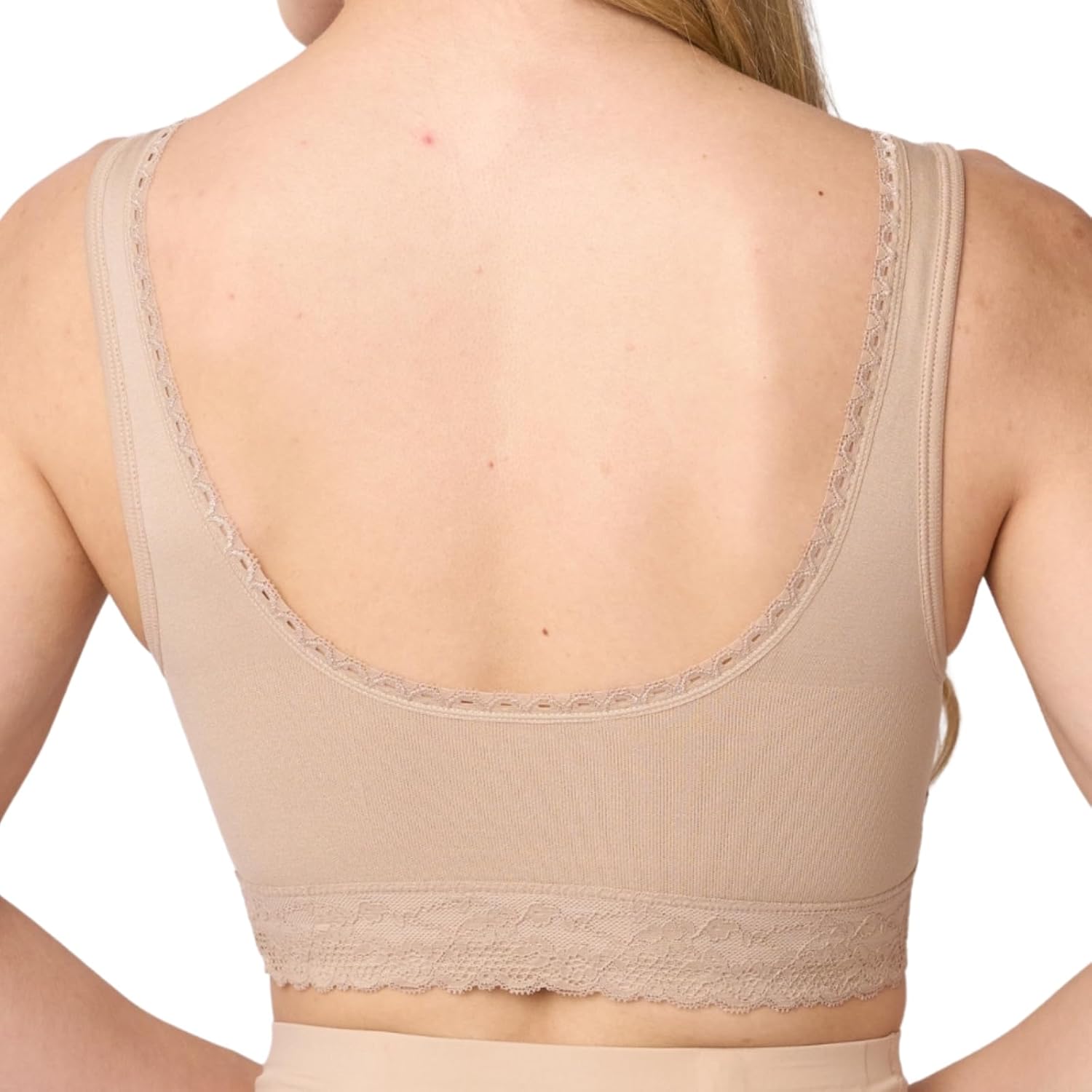 Coobie Seamless Comfort Bra with Lace Trim - Image 3