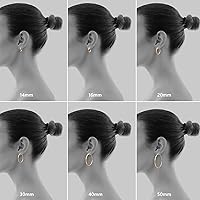 Vista 2 de Gacimy - Arracadas de oro para mujer chapados en oro real de 14 quilates con poste de plata de ley 925