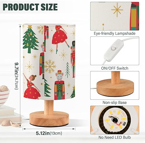 Miniatura 3 de Bedroom Lamps Decorative Table Lamp with USB Christmas Tree Nutcracker Lamp for Desk Home