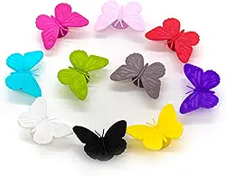 AUEAR, Conjunto de 10 marcadores de silicone para taças de vinho, estilo borboleta, com ventosa, sem haste