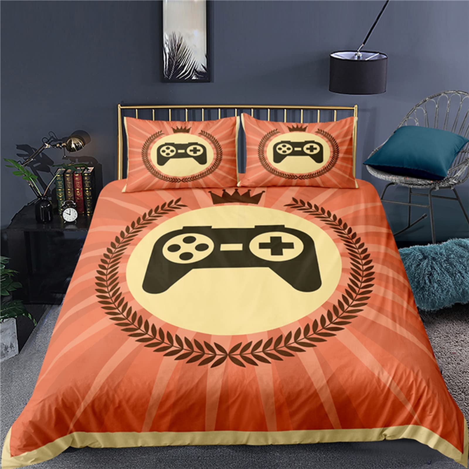 Videogioco A Cartoni Animati Set Biancheria Da Letto,Set Copripiumino In Microfibra Con Federa, 240X220 Cm 1 Copripiumino + 2 Federe - Calore E Comfort Facile Da Pulire Morbido E Soffice
