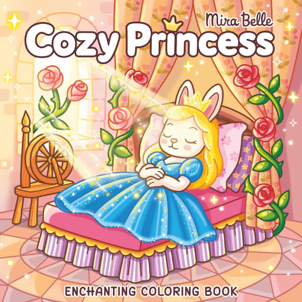 Cozy Princess: Enchanting Coloring Book Filled with Cute Fairytale-Inspired Princess Moments for Cozy Coloring and Relaxation
