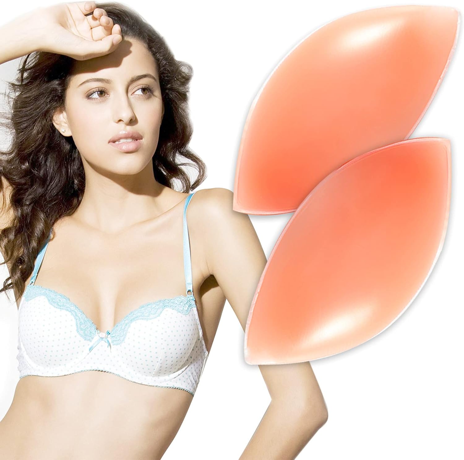 Geruicee 1 Pair Silicone Bra Inserts and Breast Enhancers,Push Up