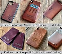 Vista 8 de Genuine Premium Leather Samsung Galaxy S22 Ultra Wallet Case - Handmade - Detachable Strong Magnetic Flip Cover with Card Holders and Kickstand