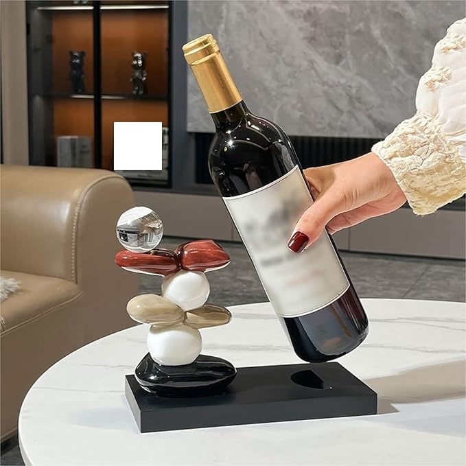 Soporte para Botellas de Cerámica con Base de Madera miniatura 2