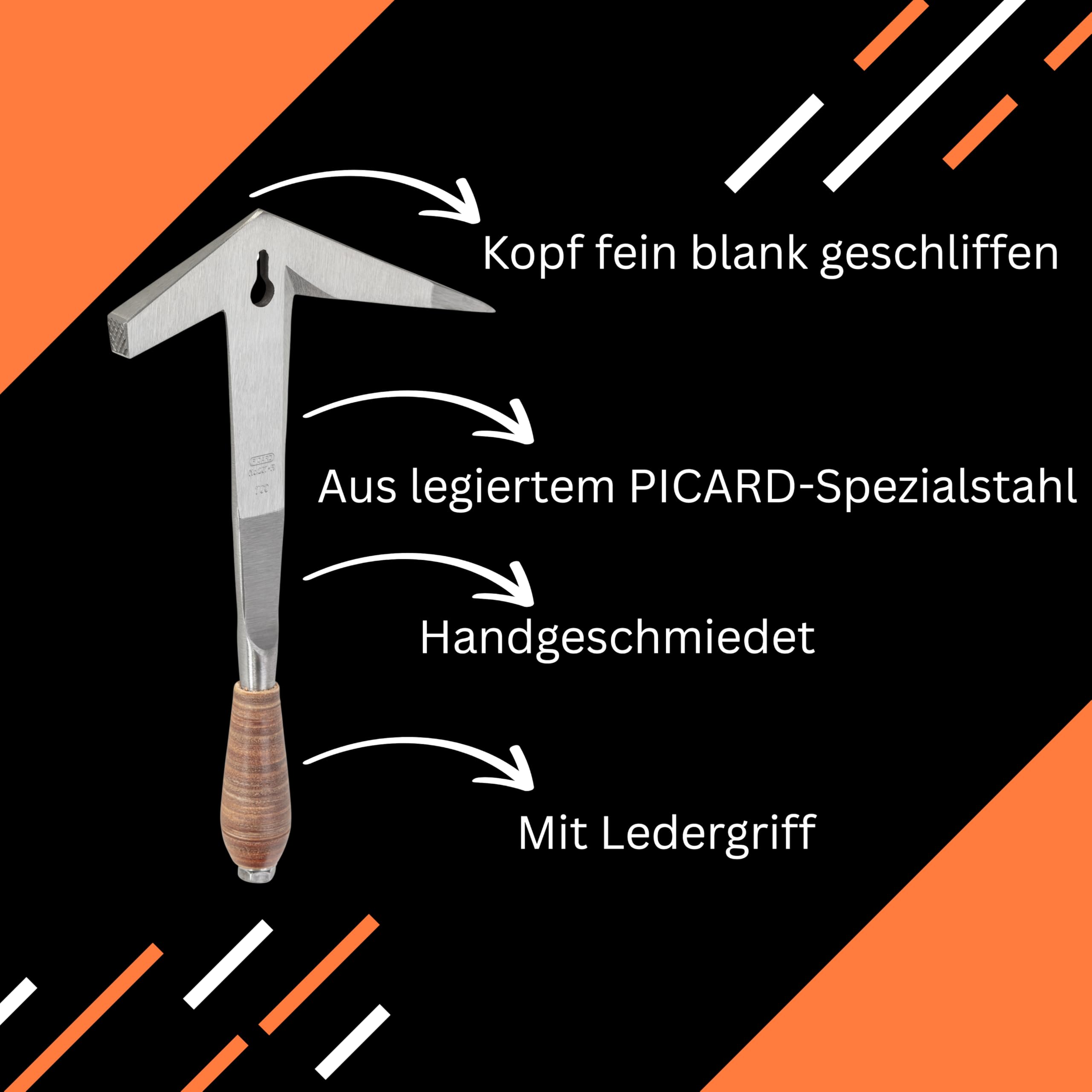 PICARD x DACHKRONE Set 1 – Schieferhammer Nr. 207 R XL & Haubrücke Nr. 209 gebogen