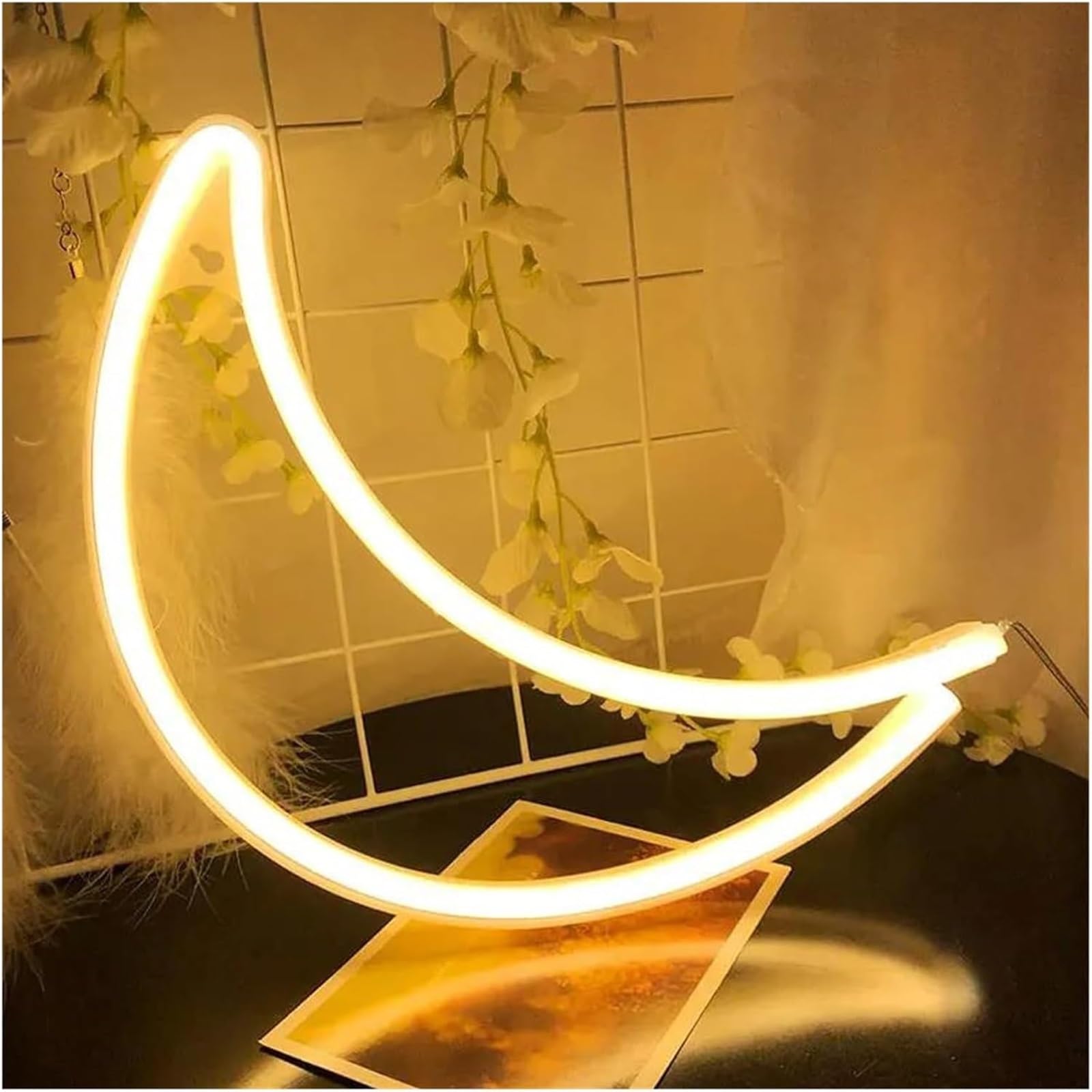 Aextroi neon Lights Sign Decor LED Moon for Star Neon Wall Bedroom Living Room Home Lamp Night Light(3)