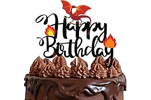 Black Glitter Dragon Cake Decorations