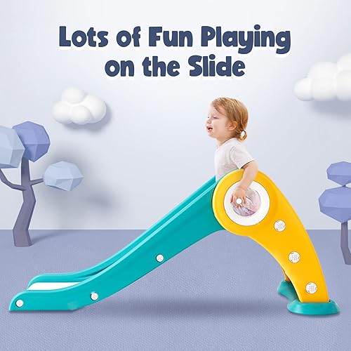 Miniatura 2 de MiniSun Deslizador plegable independiente para niños pequeños, escaleras, escalador, para interiores y exteriores, centro de actividades para niños